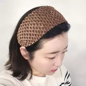 위아 니트 헤어 2컬러 벨벳 겨울 머리띠 두꺼운 여성