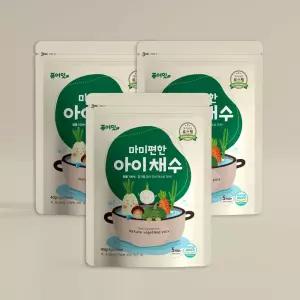 퓨어잇 마미편한 아이채수 3팩 이유식 육수 국내산 야채 로스팅 채소 유아식 국물 아이밥 식사 만들기 간편