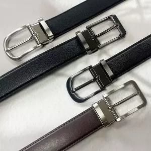 플럼도트 국산 폭3cm 소가죽 분리형핀벨트 허리띠
