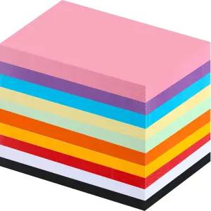 Harloon 500매 건설 종이 다양한 색상의 벌크 헤비급 A4 사이즈 두꺼운 카드 재고 DIY 공예 용품을 위한