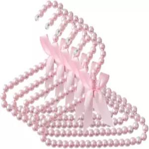 Hemobllo 여아용 옷걸이 핑크 플라스틱 소재 미끄럼 방지 기능 포함 신생아용 옷장 행거 기숙사나 수납에