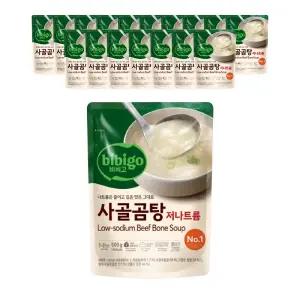 CJ 비비고 저나트륨 사골곰탕 500g, 18개