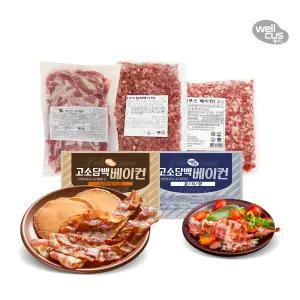 웰쿠스 베이컨 1kg 외 소세지, 스모크햄 5종 골라담기