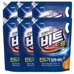 때가 쏙 비트 액체세제 드럼세탁기용 2L 6개 총12리터