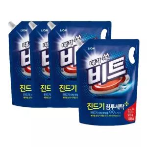 때가쏙비트 액체 세탁세제 리필 1.55L 4개 일반용