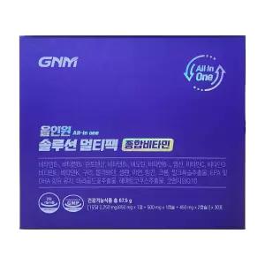 GNM자연의품격 올인원 솔루션 멀티팩 종합비타민 2250mg x 30포 1개 / 써클