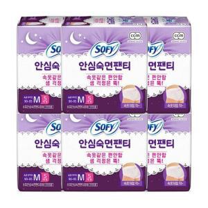 쏘피 안심숙면팬티 5개 x 6팩 중형