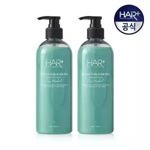 헤어플러스 오프레시 딥 허벌 탈모완화 두피&헤어팩 500ml 2개/헤어팩/린스/트리트먼트/스케일링/쿨/천연