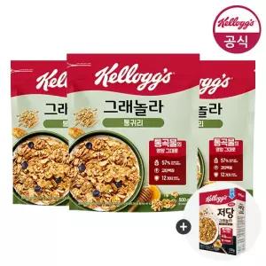 시리얼 통귀리 그래놀라 500g x 3개 + (증정)저당 그래놀라 120g