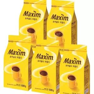 동서 맥심 모카골드 500g X 5개 블랙 알커피 리필용