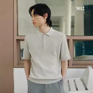 M12 [최초가89 900원] 25SS 남여공용 코튼블렌디드 케이블 카라니트 4종