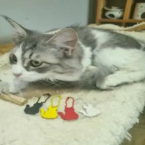 캐릭터 고양이 에어팟 키링 4color (핸드메이드) 차키링 가방꾸미기 (WFGG65M)