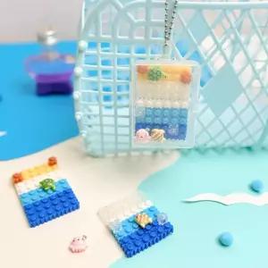 [오피스스쿨] 토단 바닷속 친구들 블럭 파우치 키링 DIY 1인세트 / 취미 바다 여름만들기 선물 집콕놀이세트 사각파우치