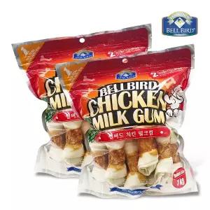 벨버드 치킨 밀크껌 M 사이즈 1kg 2개