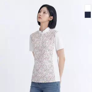 웨스트우드 여성 플라워 프린트 반팔 집티_WO2WTTS342