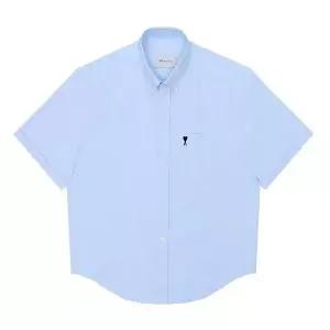 [아미] 하트 로고 옥스포드 박시 반팔 셔츠 HSH823 CO0031 450 154993662