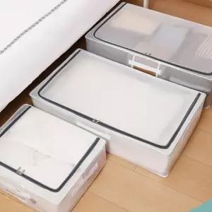 숨은공간 폴딩 리빙박스 수납함 다용도 침대밑 투명 옷보관함