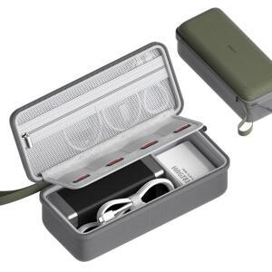 하기비스 전자제품 정리함 여행용 케이스 케이블 가방 파우치 충전기 파워 뱅크 SD 카드 마우스 USB 플래시 디스크용 휴대용 방수 DPB03 녹색