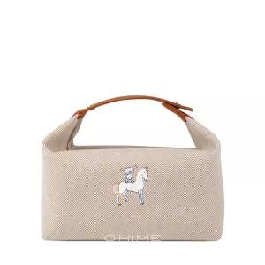 에르메스 클러치 BRIDE-A-BRAC CABRIOLE CASE GM 베이지/비스킷