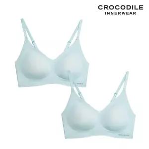 [크로커다일] 소프트 쿨인견 쉘론 패드분리 후크형 브라2종 레트로블루 CDWBR5N19_2