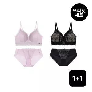 에블린 EBLIN [2SET] 시스루 데일리 브라렛2+헴팬티2 세트