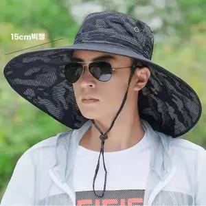 남성 밀리터리 큰챙 야외 모자 작업 여름 햇빛 차단 아웃도어 챙모자 숲 등산