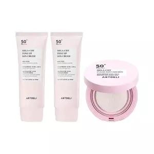 아트델리 멜라컷 톤업 선크림 50ml x2 + 선쿠션 15g_24482517_587813