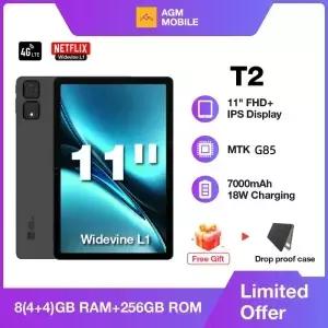 AGM T2 태블릿 11인치 1200*1920 FHD 디스플레이 MTK-G85 8GB 램 저장용량 13MP+2MP 마크로 카메라 8000mAh