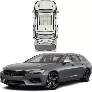 볼보 V90 2016201720182019 통기성 메시 사이드 프라이버시 마그네틱 윈도우 선쉐이드 보호 풀 세트 전면