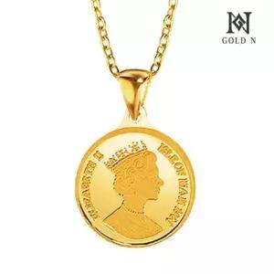 [골드앤] 순금 24K 퀸오브 엘리자베스 코인 목걸이 소_7.5g