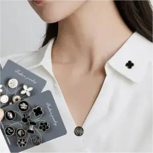 진주 미니 예쁜 큐빅 엄마 브로찌 10p 패션브로치 옷핀 코사지 오픈 방지 뱃지 10p