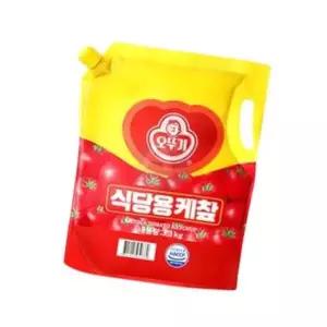 WL 오뚜기 식당용 케찹 3.3Kg X 2개 대용량 업소용 토마토케첩 식자재케찹 토마토파우치