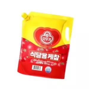 WL 오뚜기 식당용 케찹 3.3Kg X 2개 대용량 업소용 토마토케첩 식자재케찹 토마토파우치