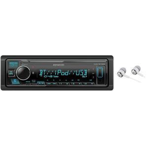 켄우드 블루투스 USB MP3 WMA AM /FM 디지털 미디어 플레이어 듀얼 폰 연결 판도라 카 스테레오 수신기 / 무료 알파소닉 이어버드