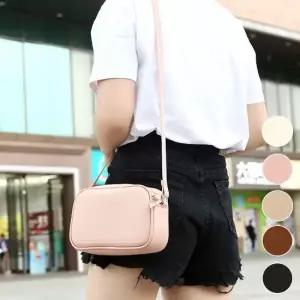 심플 베이지색 미니 크로스백 남녀공용 핸드폰가방 미니크로스 미니가방