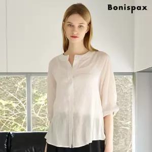 소매 트임 다트 포인트 라운드넥 반팔 셔츠 XQ2BA023L0 1301977