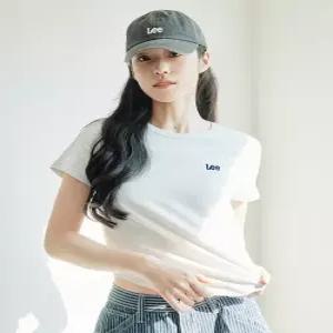 리 LEE 스몰 트위치 로고 피그먼트 볼캡 차콜