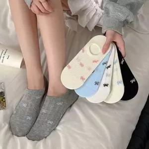 여성 리본 페이크삭스 논슬립 여름덧신 발목양말 여름양말 논슬립 시스루