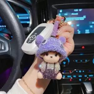 [하프클럽/]키링 줄 펜던트 크리스탈 인형 EA 체인 귀여운