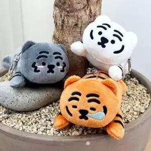 [하프클럽/]키링 눕랑이 흑호 가방고리 백호 적호 무직타이거