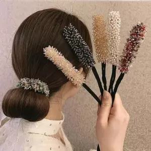 헤어 컬러풀 아무 머리끈 큐빅와이어 올림 직장인