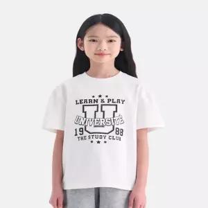 [유니브] 빅로고 반팔티셔츠(아이보리) UV262ISS05_IVY