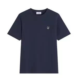 [메종키츠네] 폭스헤드 남성 반팔 티셔츠 네이비 PM00108KJ7025 157301090