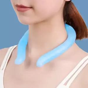 얼음 냉감 아이스 블루 넥 쿨러 밴드 여름 쿨링 골프