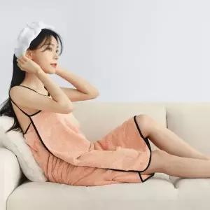 [하프클럽/알티피아]BS 극세사 부드러운 샤워 가운 피치 S M 1개 목욕 호텔 수건 여름 편안한