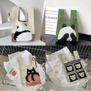 손가방 동물 미니백 데일리백 핸드백 미니 니트백 여성 토트백 미니에코백 가방 손목