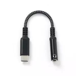 PL 포인트 이어폰 젠더 USB-C타입 to 3.5mm 이어폰 변환 젠더(블랙) No12