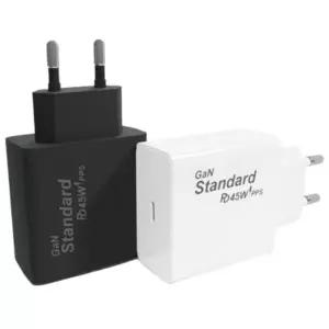 [하프클럽/알티피아]인지 Standard 45W PD 3.0 초고속 충전기 케이블 미포함 블랙 1개 국산
