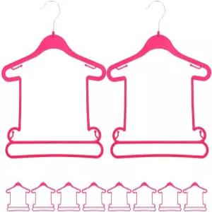 BUGUUYO 10개 용 플라스틱 행거 베이비 의류 디스플레이용 옷걸이 랙 훅 수영복이나 스커트 정리에 견고한