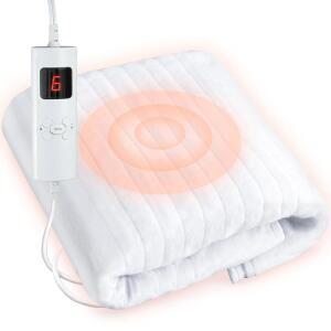 마사지 테이블 워머 패드 9 열 설정 전기 난방 패드(72.8인치 x 30인치) 디지털 제어 침대 스파를 위한 온열 매트리스 흰색 화이트 베드